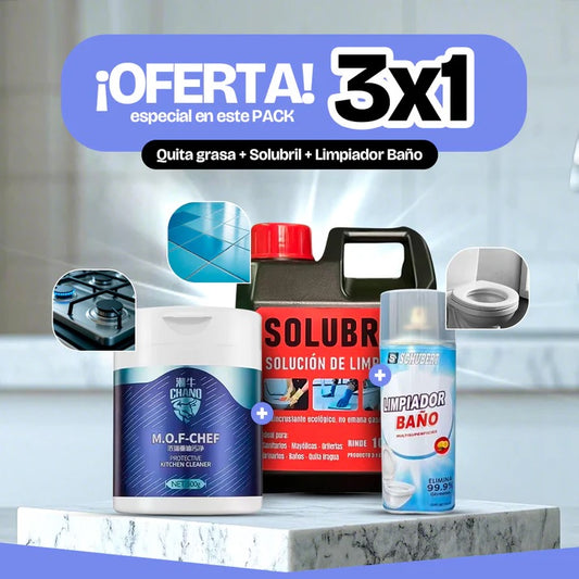 PACK DE LIMPIEZA 3 EN 1 (SOLO POR 48 HORAS)